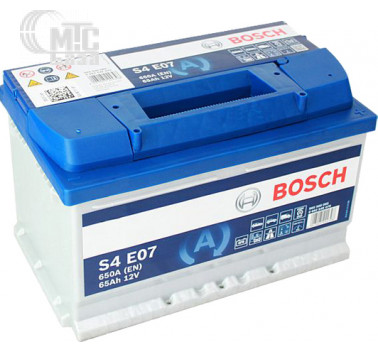 Аккумулятор Bosch S4 EFB [S4E40] 6СТ-65 Ач R EN650 А 278x175x190мм